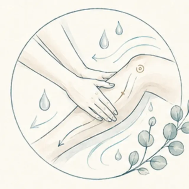 Ilustração artística da terapia Massagem Dreno Relaxante