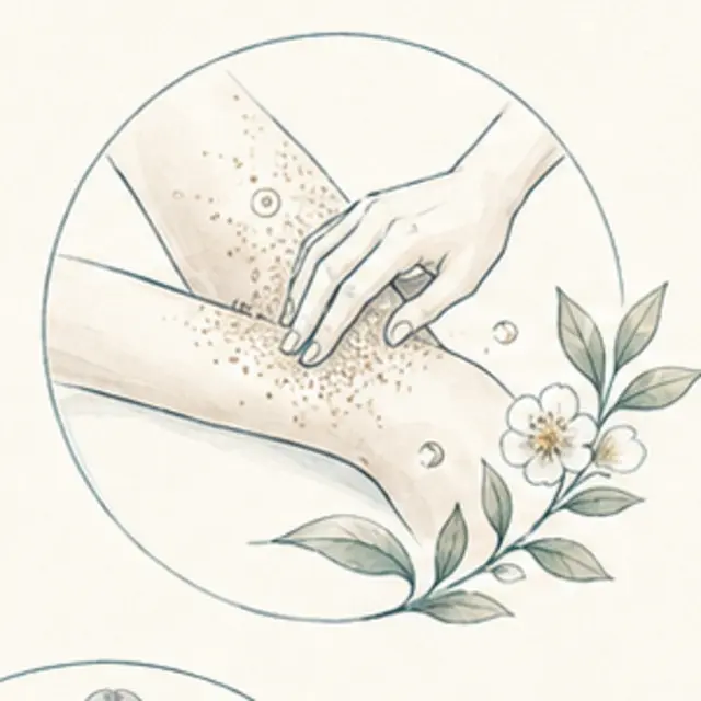 Ilustração artística da terapia Esfoliação Corporal
