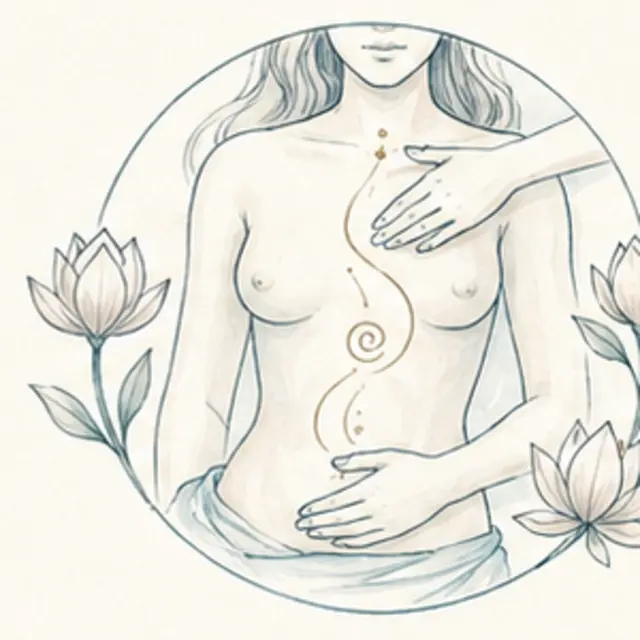 Ilustração artística da terapia Massagem Tântrica Feminina