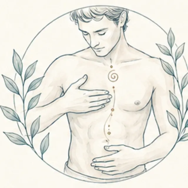 Ilustração artística da terapia Massagem Tântrica Masculina