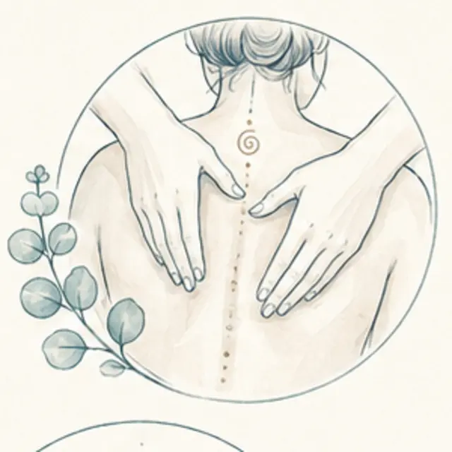 Ilustração artística da terapia Massagem Terapêutica